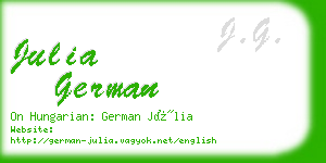 julia german business card